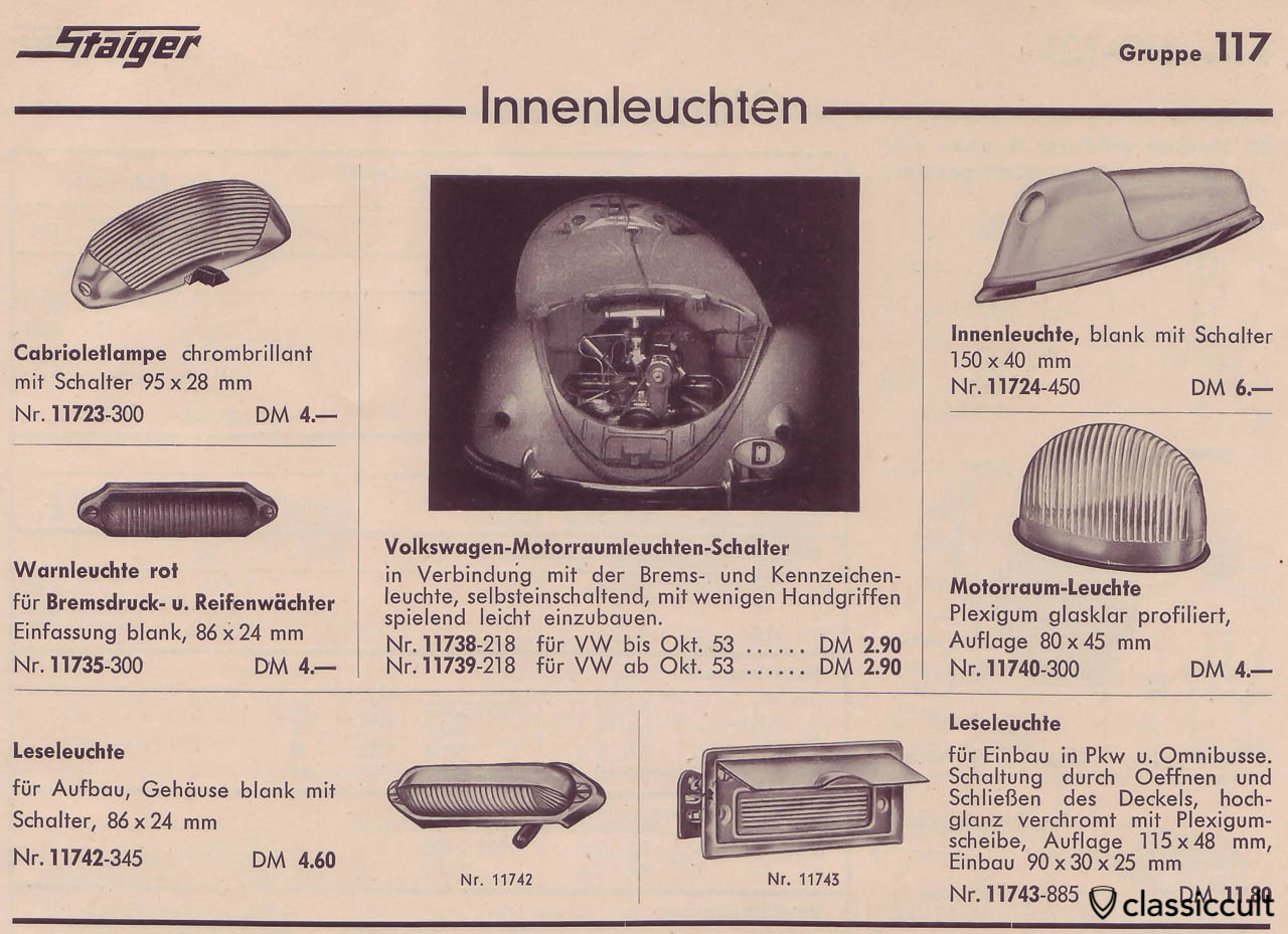 VW Oval engine compartment light