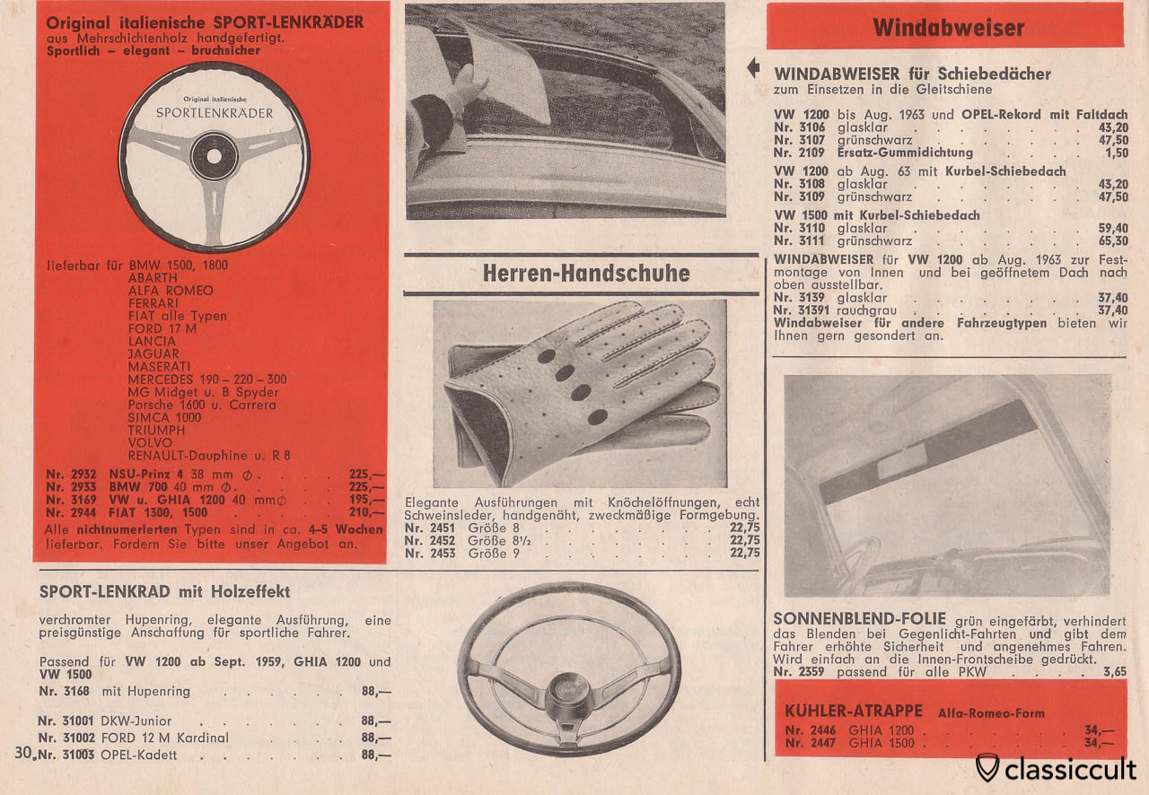 VW sunroof wind deflector and sport steering wheel, Page 30