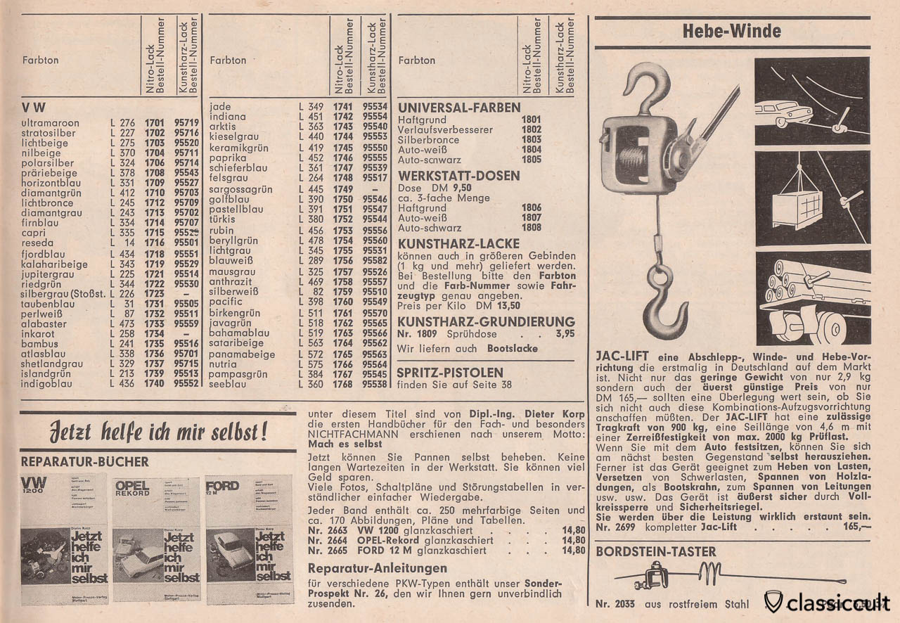 Jetzt helfe ich mir selbst! German VW 1200 repair book, Page 37