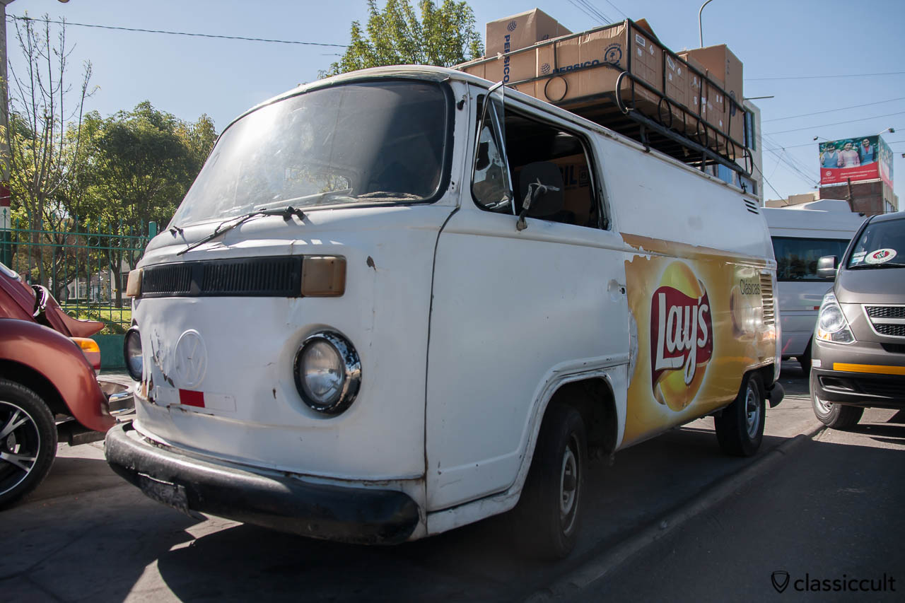 Brazilian VW Panel Van with Lays advertisement Arequipa, Peru, May 9, 2013