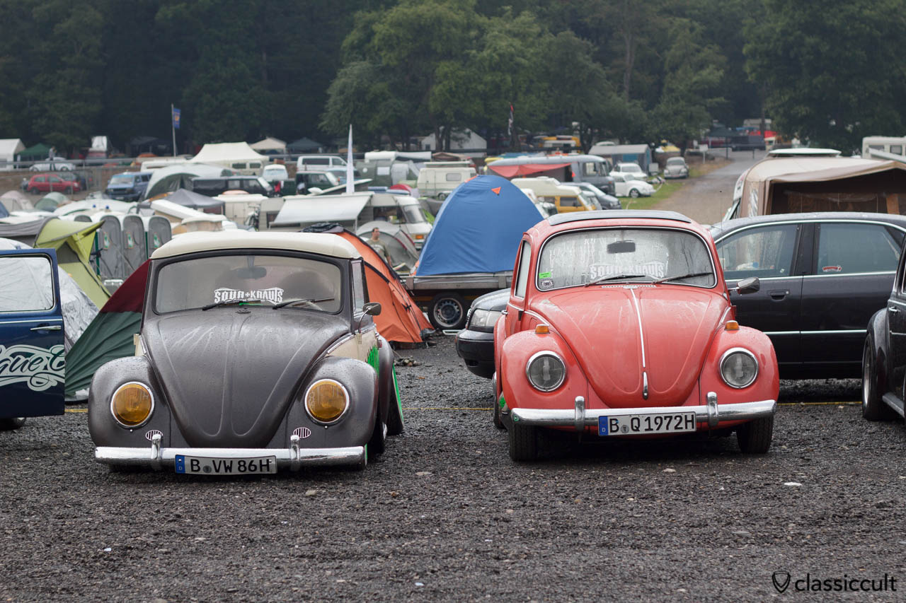 Slammed VW Vert with yellow headlight lenses Bug Show 2013