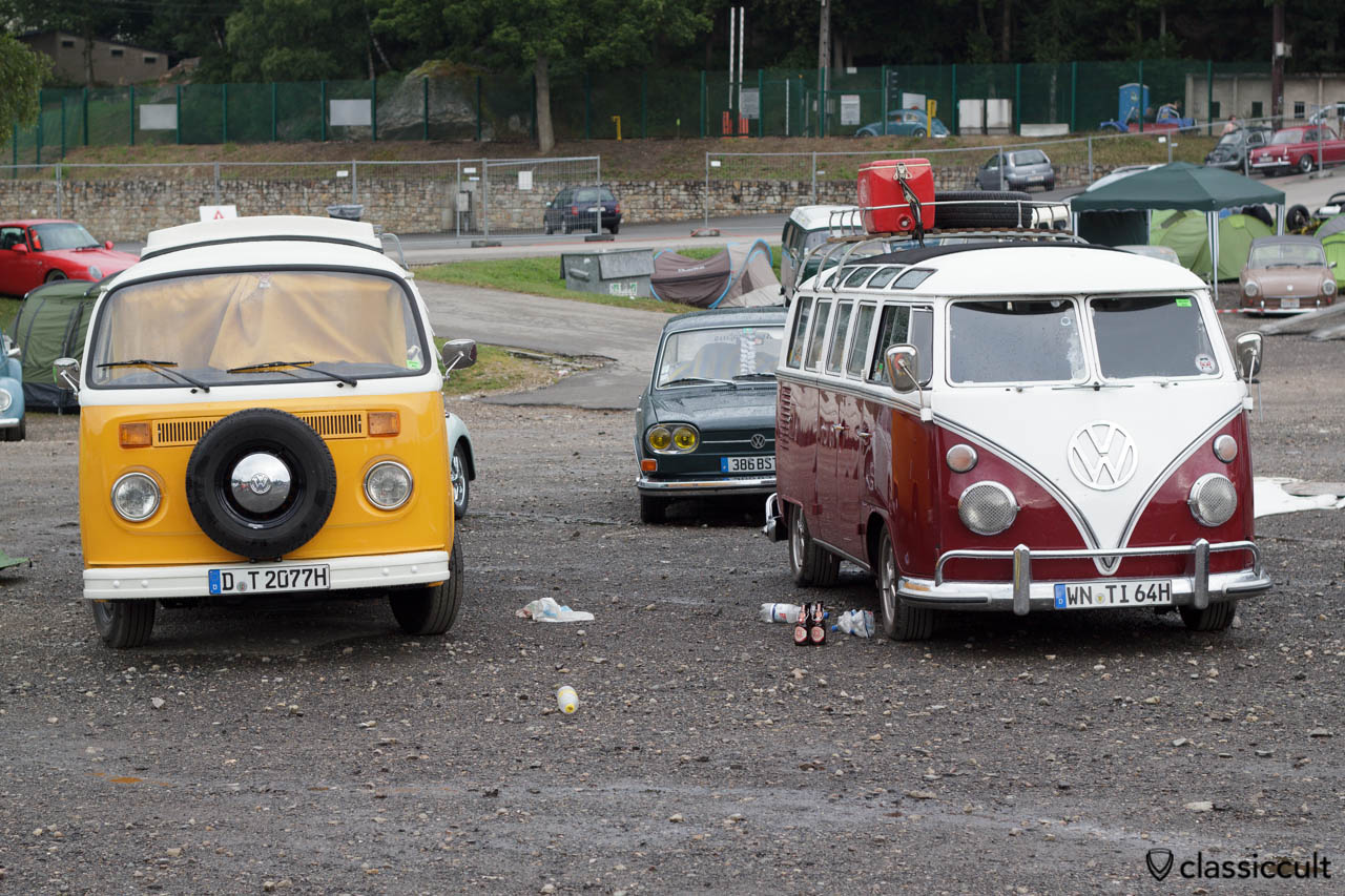 1964 VW T1 Deluxe and 1977 T2 Camper Bus