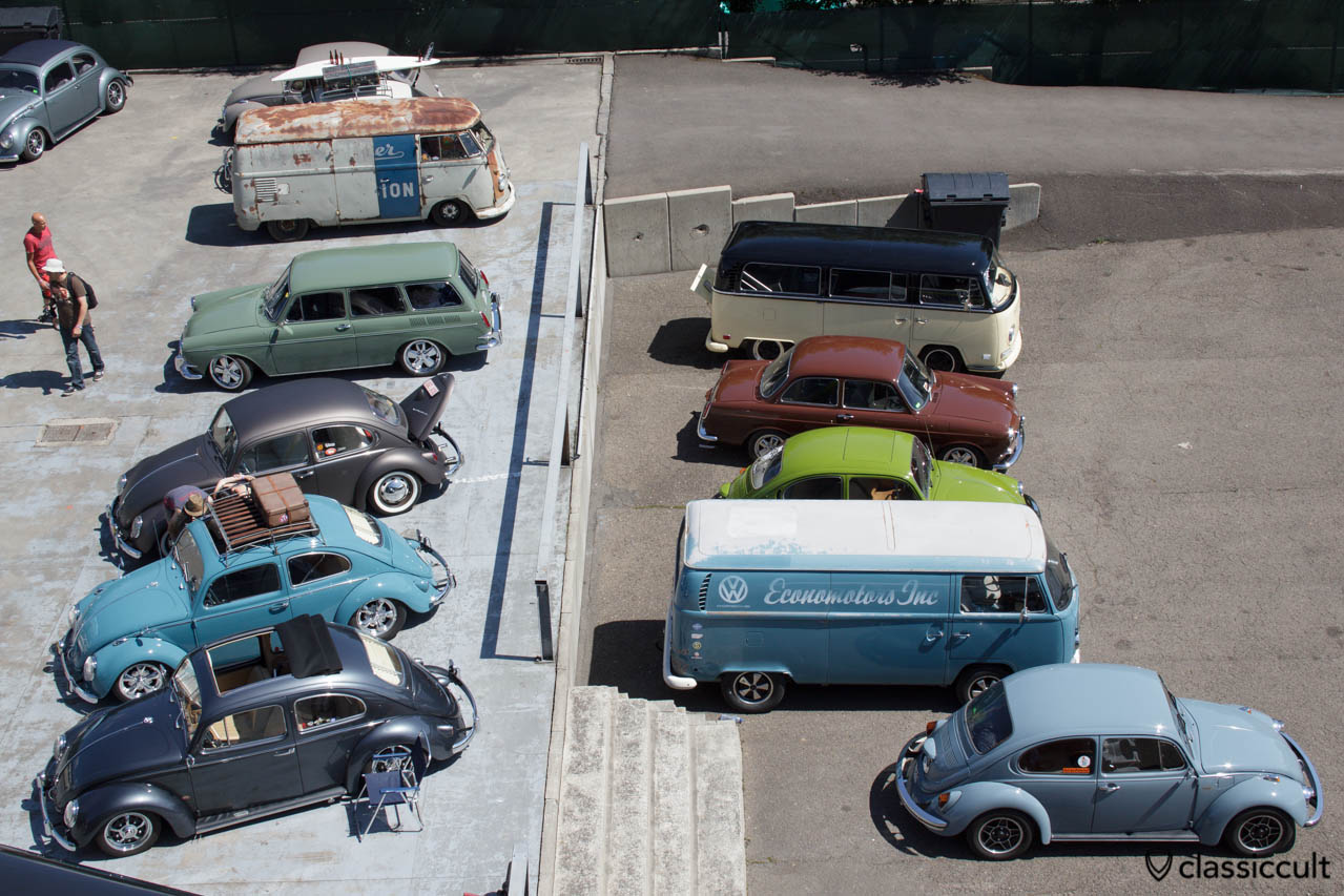 Aircooled VWs view from above le Bug Show SPA 2013