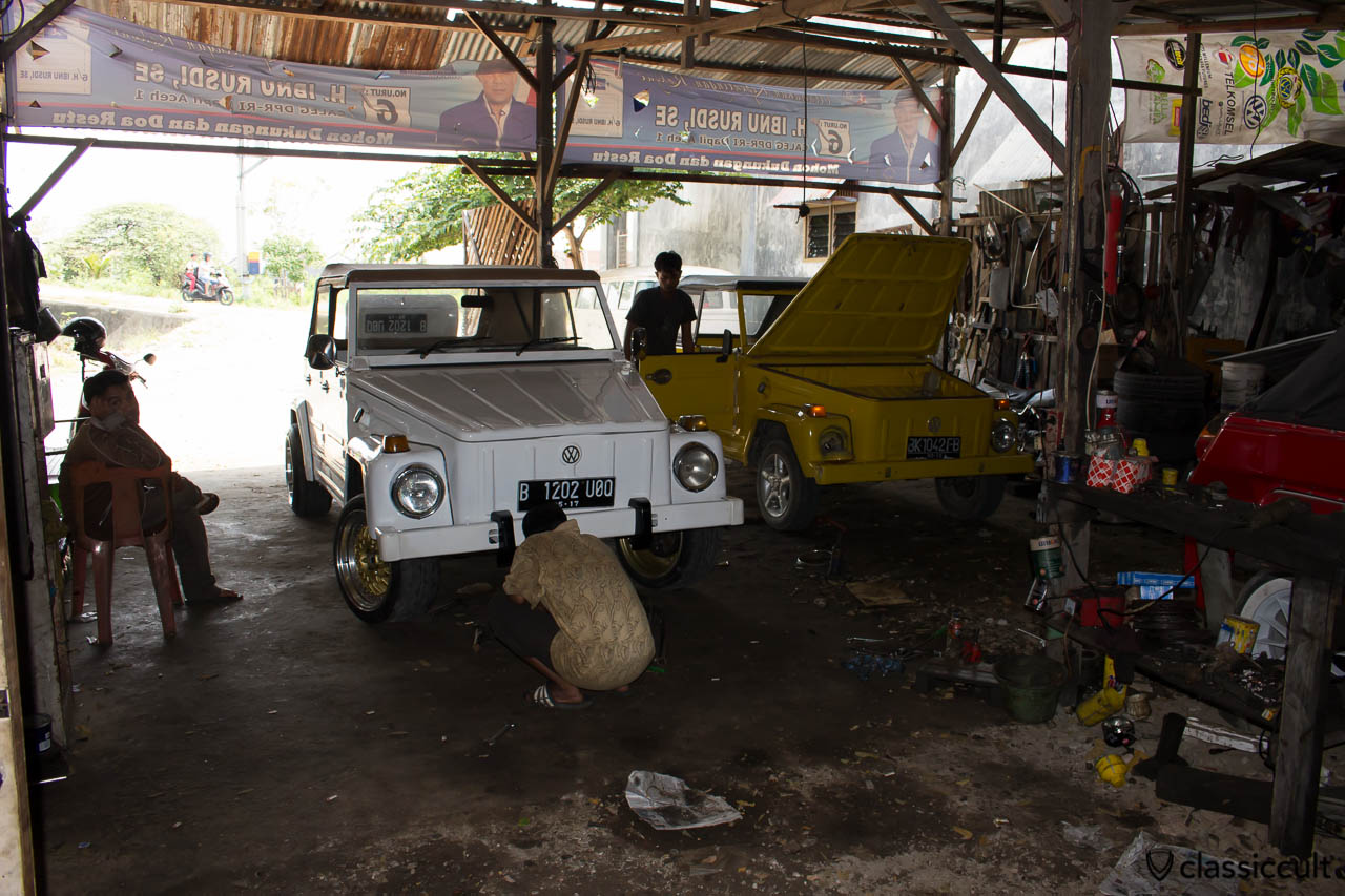 Classic VW 181 Garage in Banda Aceh Indonesia