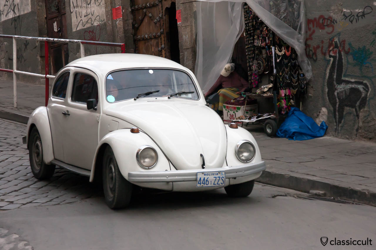 Classic VW Peta Beetle in La Paz, Bolivia, May 18, 2013