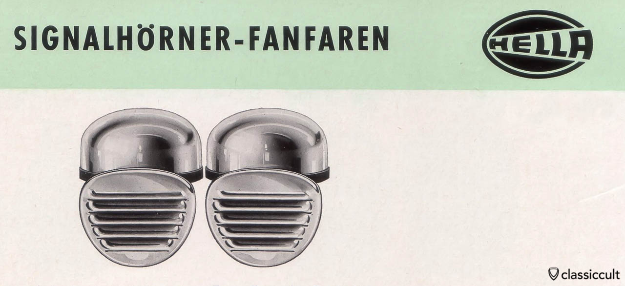 Hella fanfare horn VW oval 1953-1957