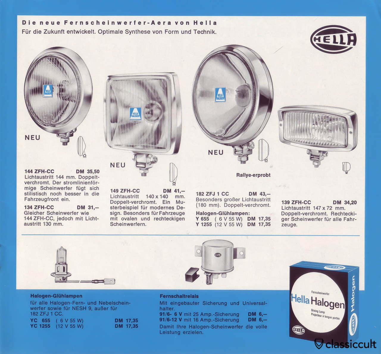 Hella Fog Lights Lamp Accessory Light Brochure 1969