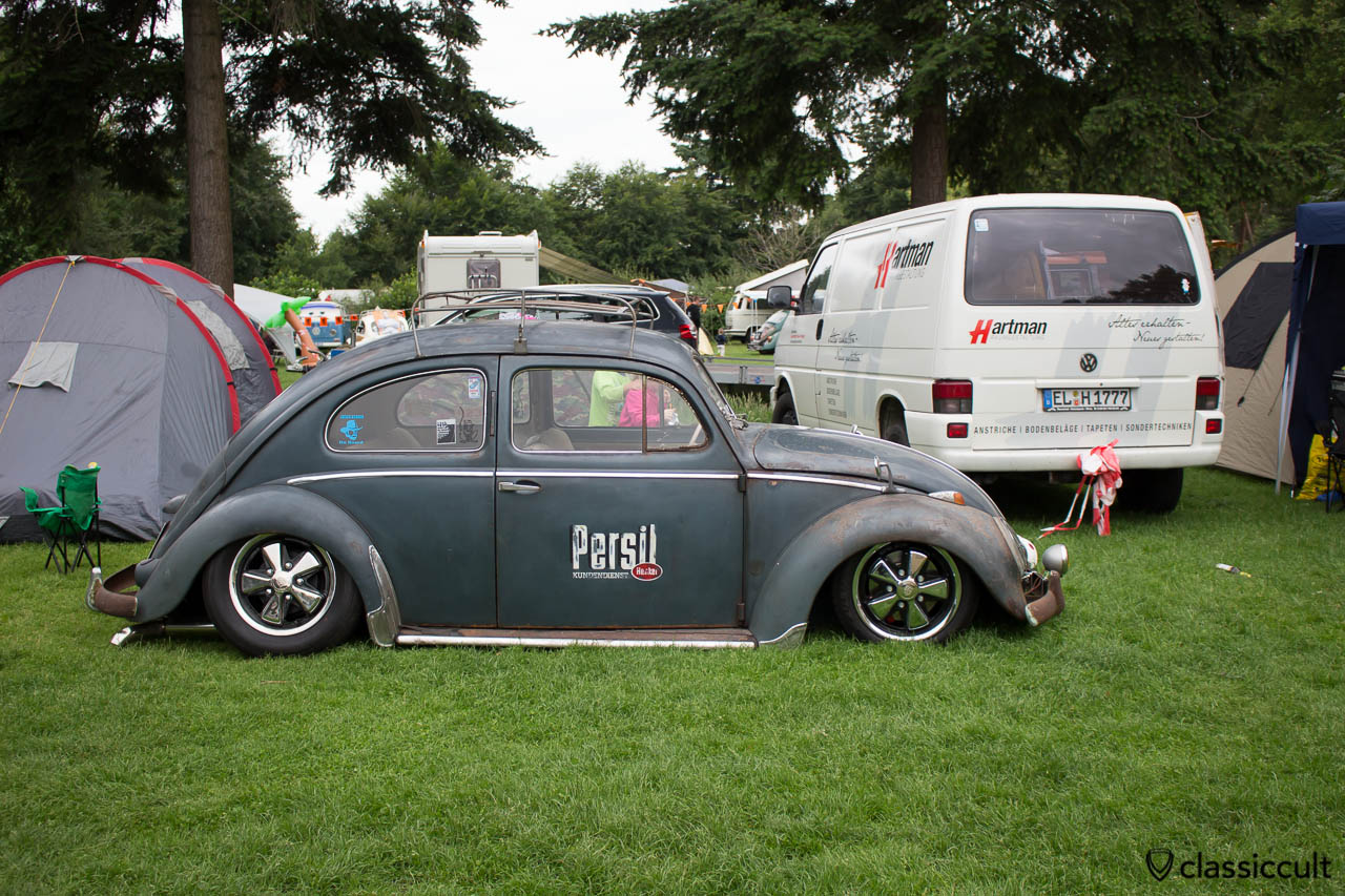 lowered VW Oval with Porsche Fuchs