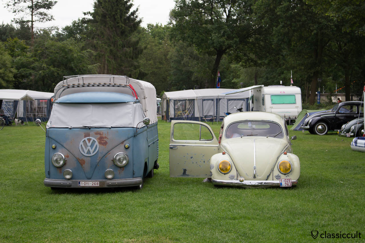 VW Oval with yellow headlights