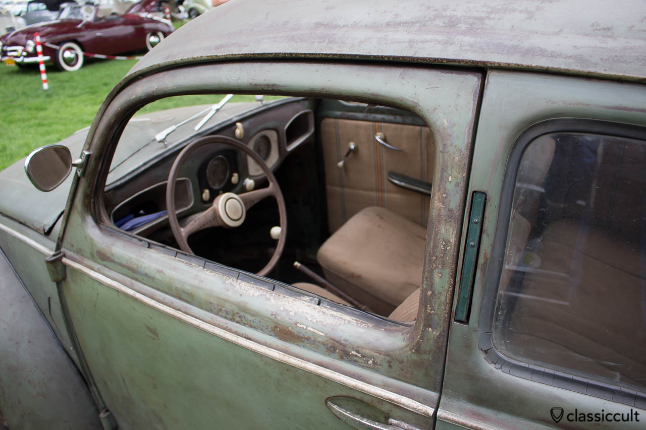 VW Split Beetle inside