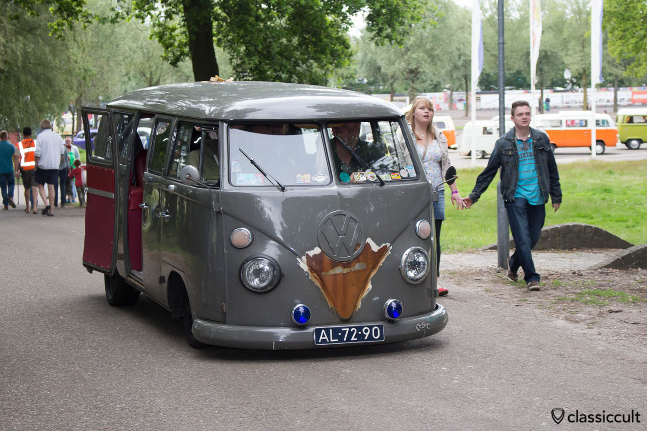 Split Bus with blue fog lights