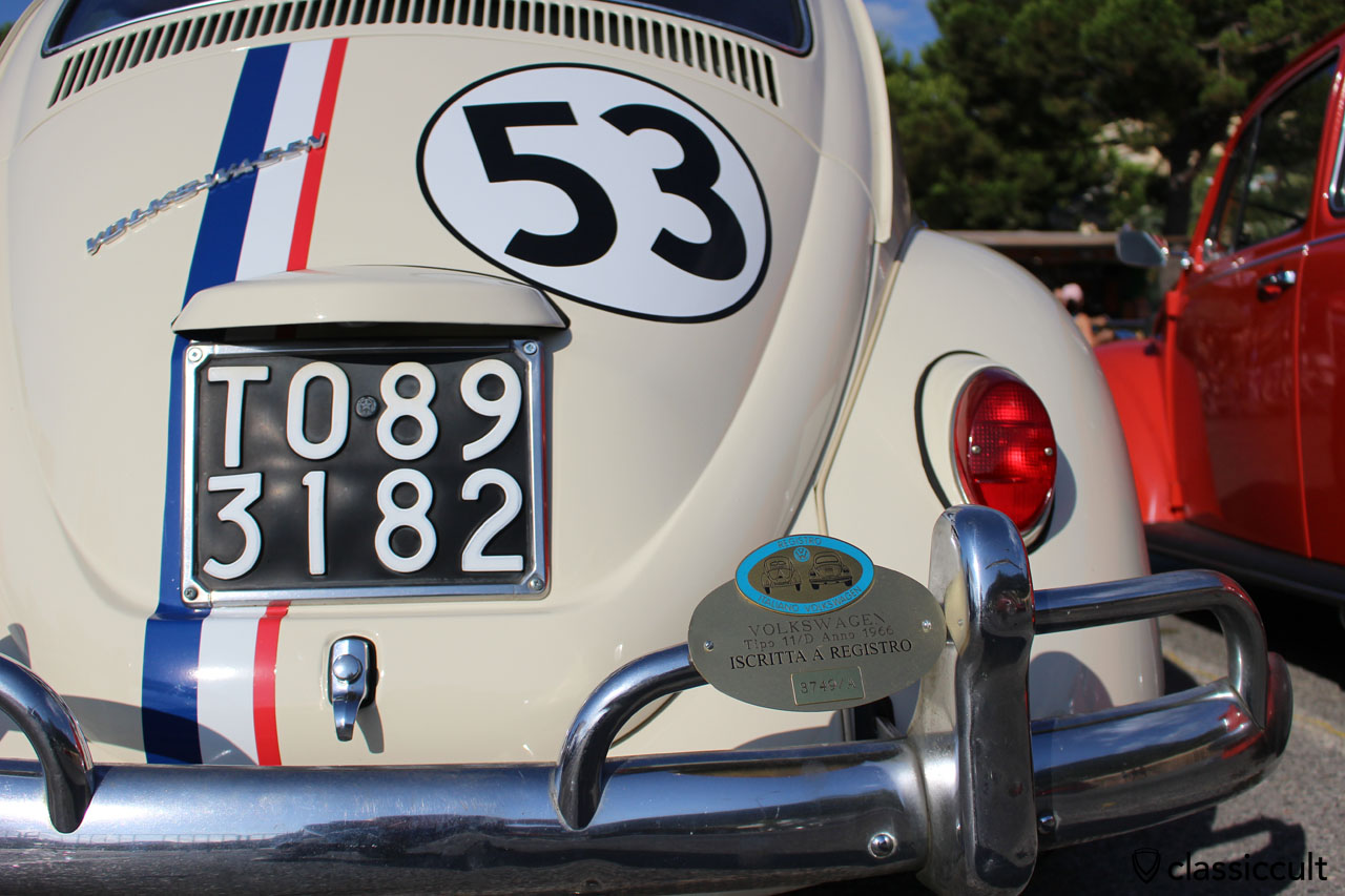 Registro Italiano Volkswagen Tip 11/D Anno 1966 (Herbie 53)