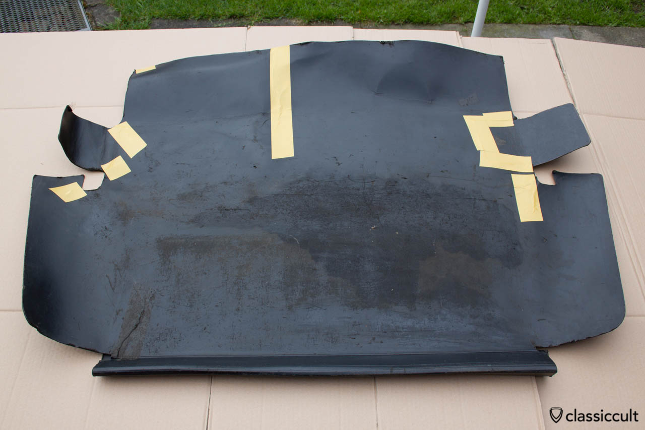 original VW 1200 A Standard Beetle hardboard trunk liner
