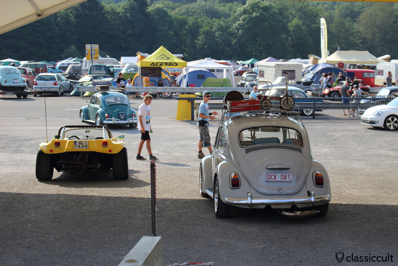 Bug Show Entrance: 39 EUR for Air-Cooled, 18 EUR for visitor. So how much is it? VW Beetle 39 EUR + Mister 18 EUR + Miss 18 EUR  = 75 EUR Total, you get what you pay for, a superb VW Show