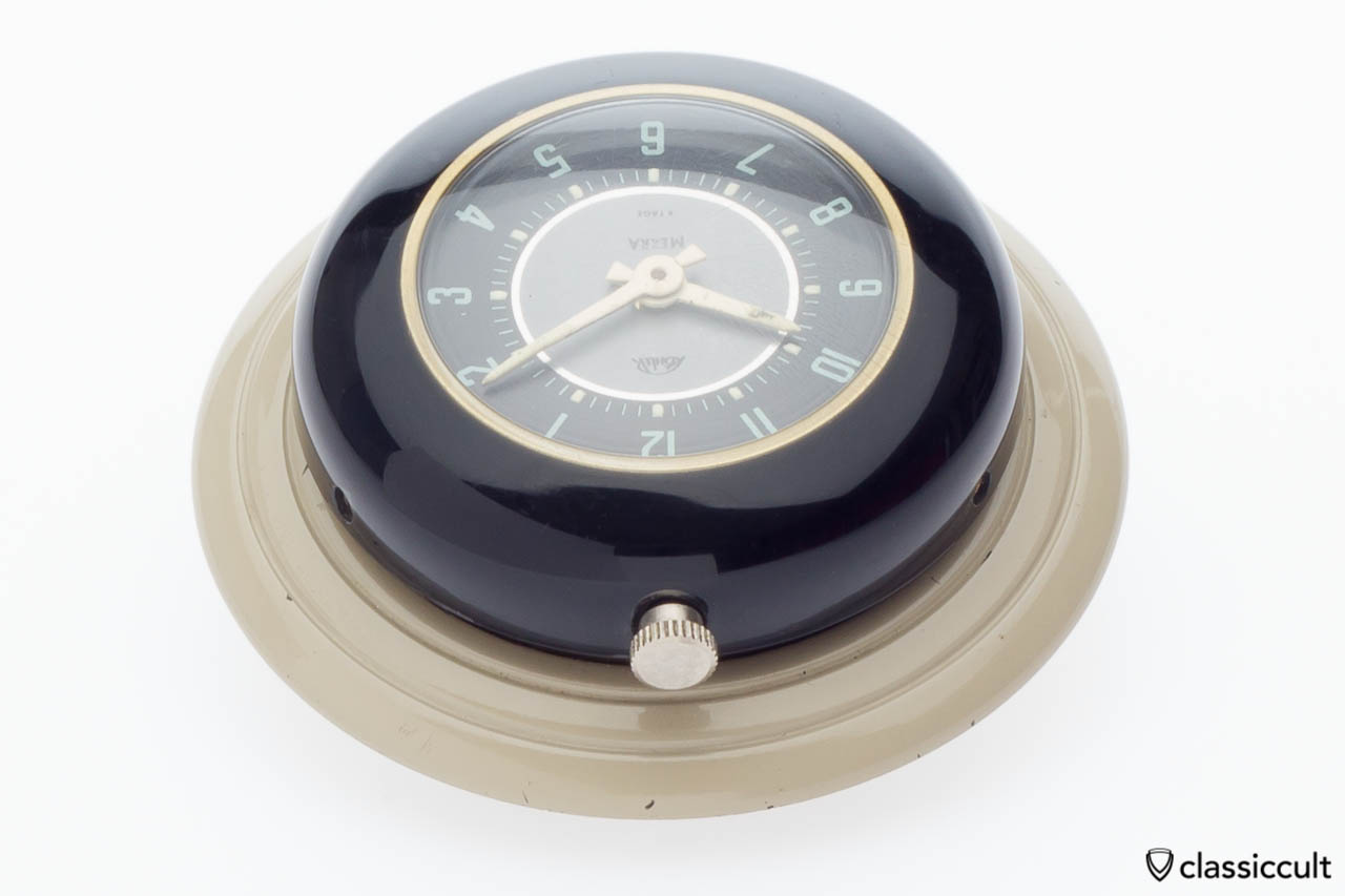 Batwing Steering Wheel 8 days wind up clock for VW Split (Brezel) Beetle