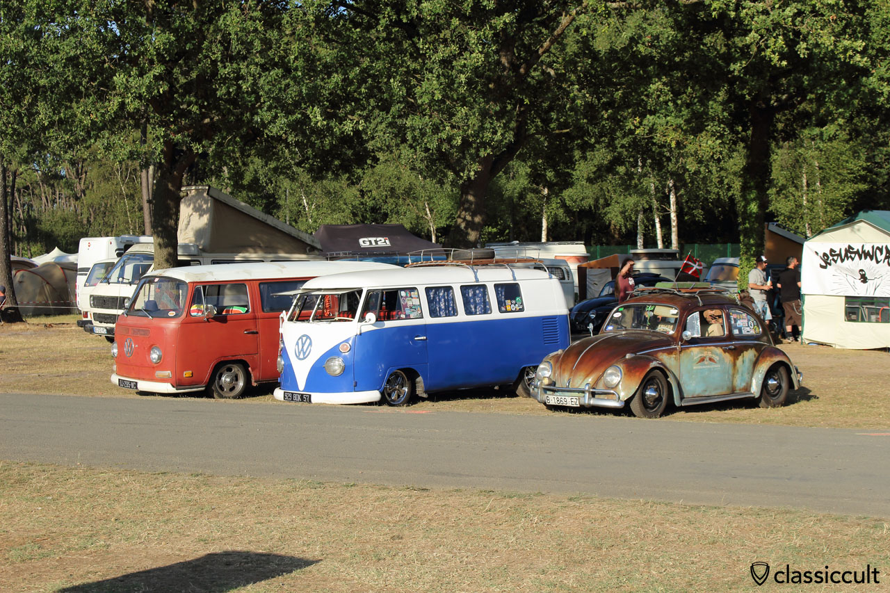 T2a, T1, VW Cox, Camping du Houx