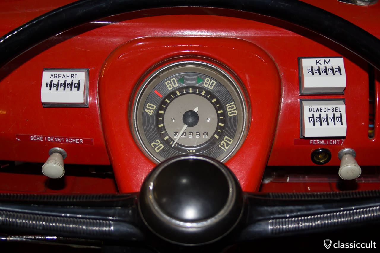 Vintage mileage counter fuel VW T1