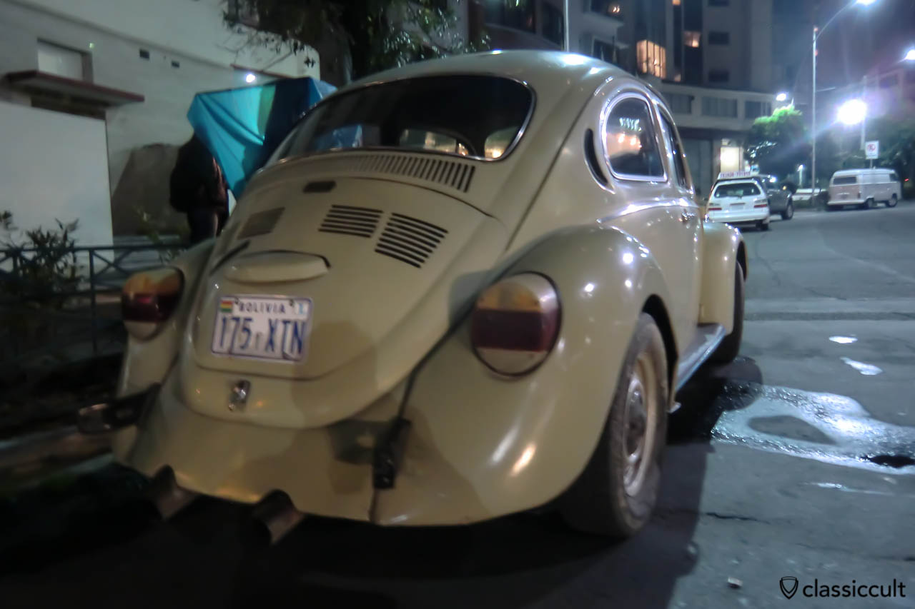 Volkswagen Peta Beetle and in T2c Panel Van in La Paz, Bolivia, May 17, 2013