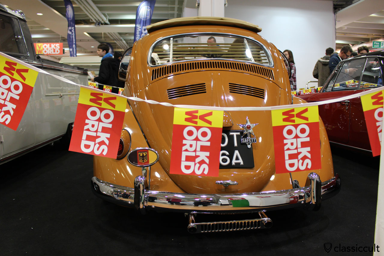 VW Beetle with German badge, SAFETY star and bumper guards