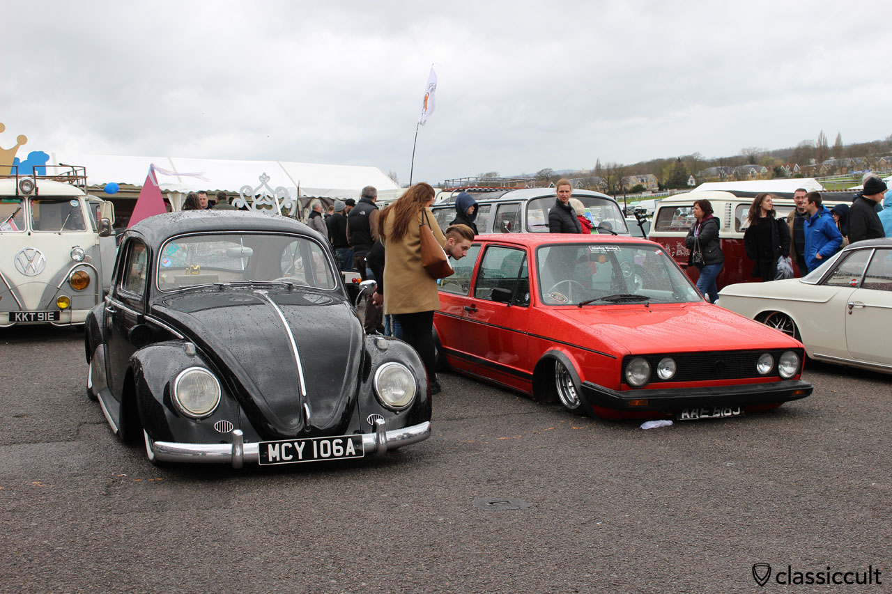 slammed VW Bug and slammed VW Golf 1