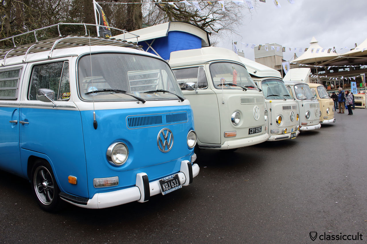 VW Bay Window Bus Line Up, Volksworld 2015