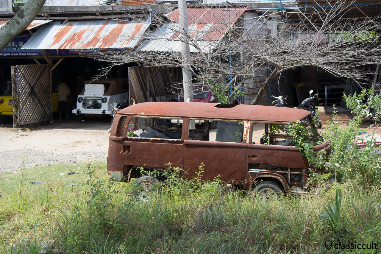 VW Bay Bus rusting in Aceh Sumatra
