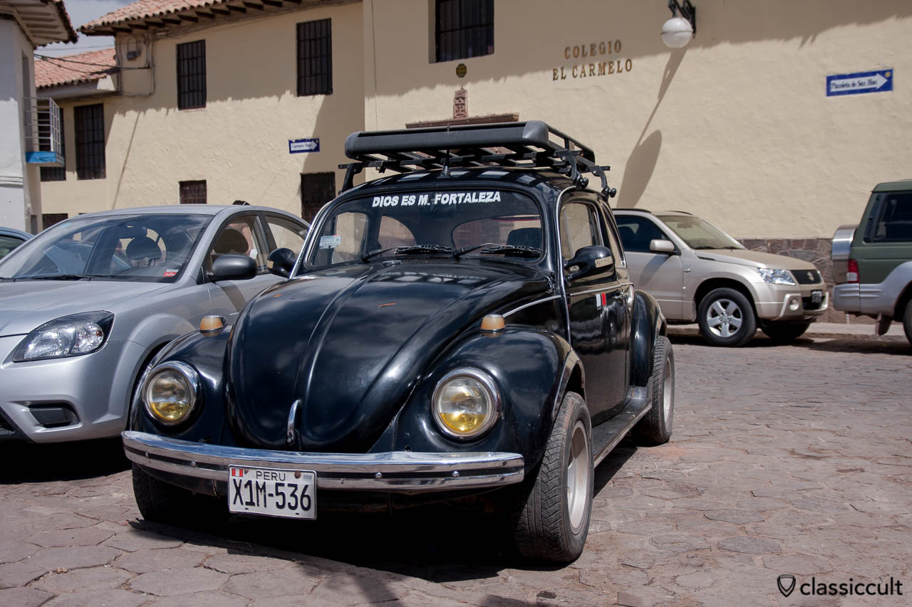 VW Beetle near Colegio el carmelo Cusco, Peru, May 11, 2013
