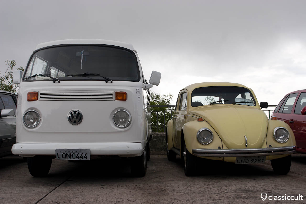 VW Bug Volkswagen T2 Bus Christ the Redeemer Statue Rio de Janeiro Brazil