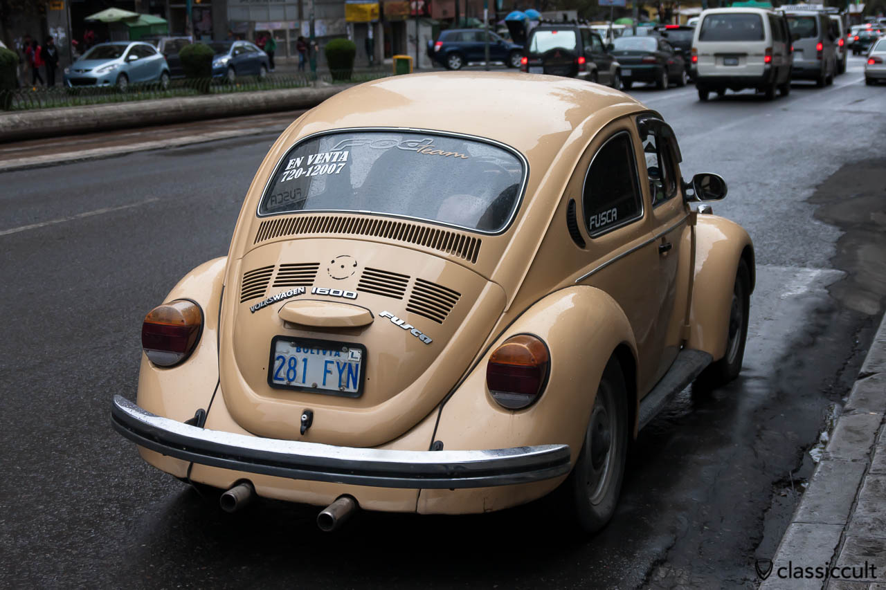 VW Peta Fusca 1600 backside La Paz, Bolivia, May 18, 2013