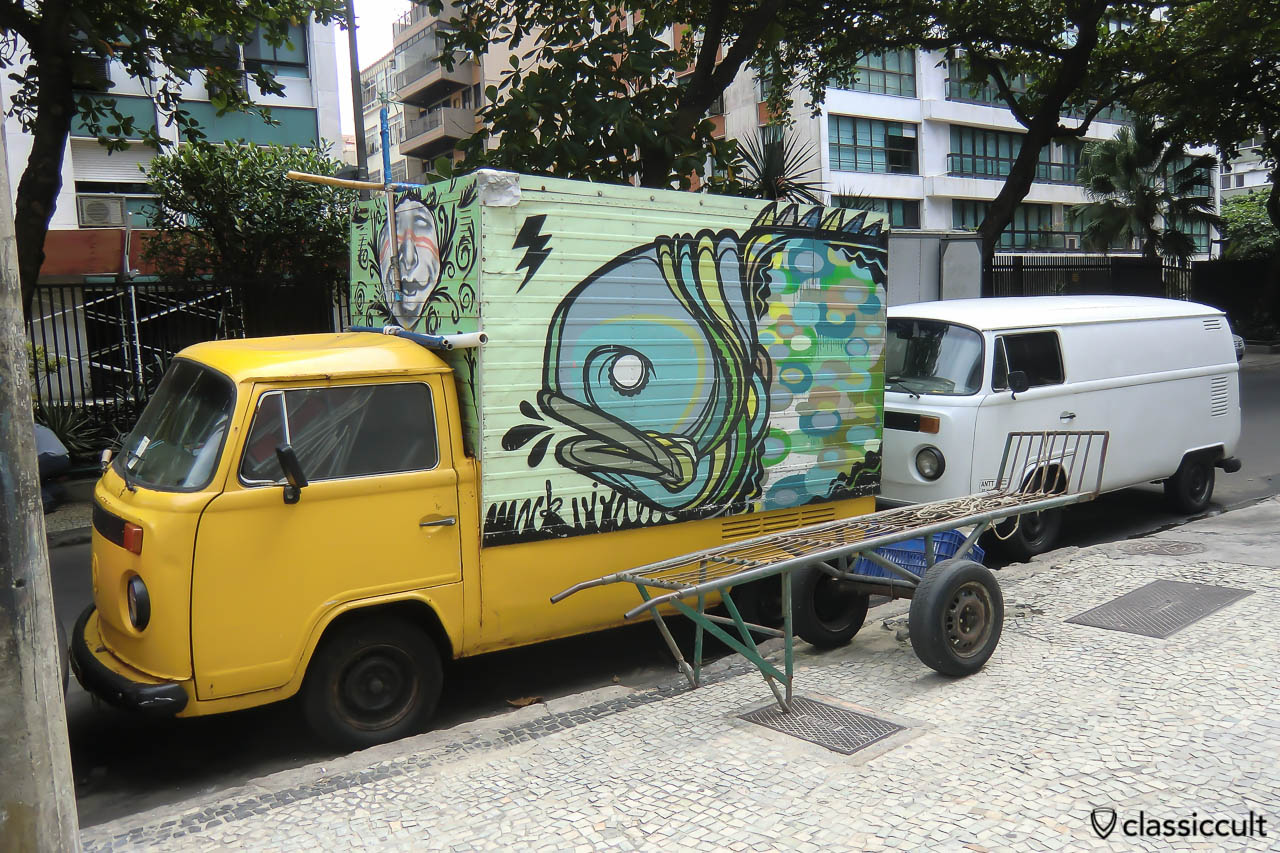 VW Single Cab and Panel Bay Bus, Ipanema, Rio, Brazil, May 22, 2013