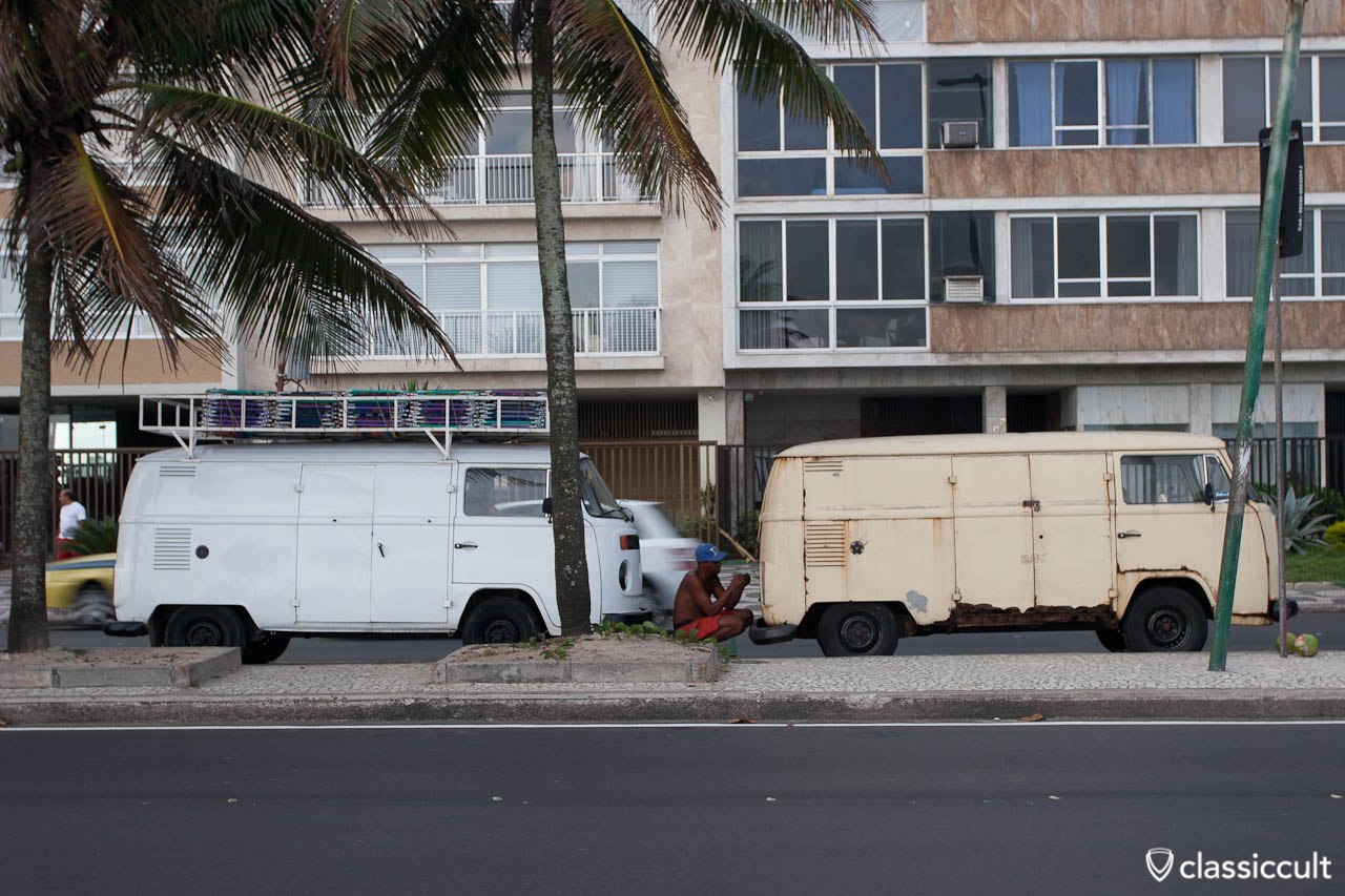 VW T1 Bus Volkswagen T2 Bus Copacabana Rio de Janeiro Brazil