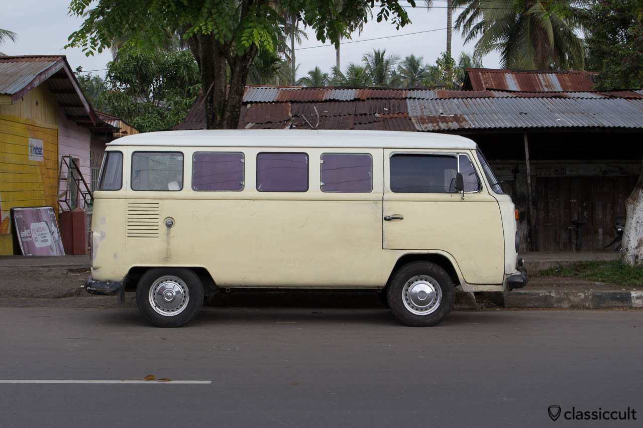 Nice white Brazilian VW Bay Bus in Payakumbuh Sumatra Indonesia.