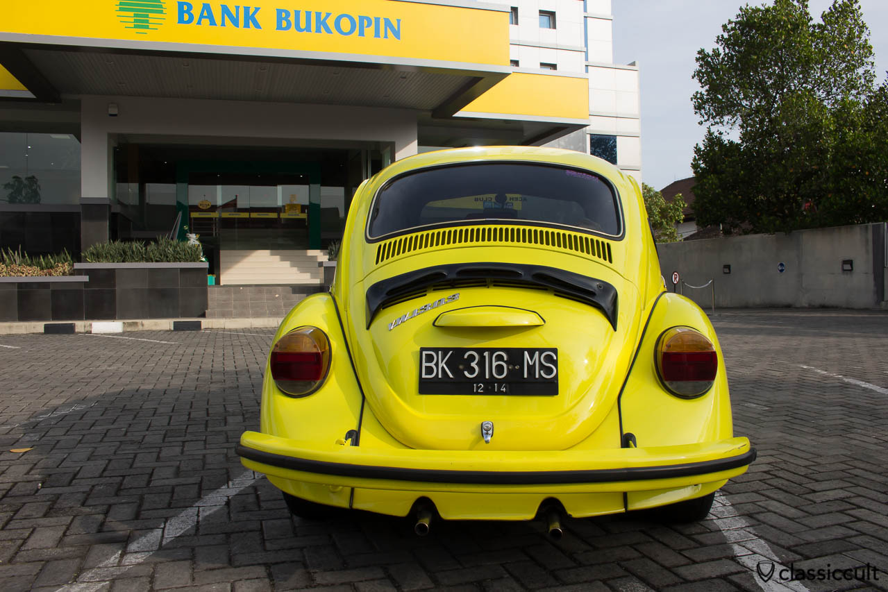 yellow VW Beetle 1303 Banda Aceh Indonesia