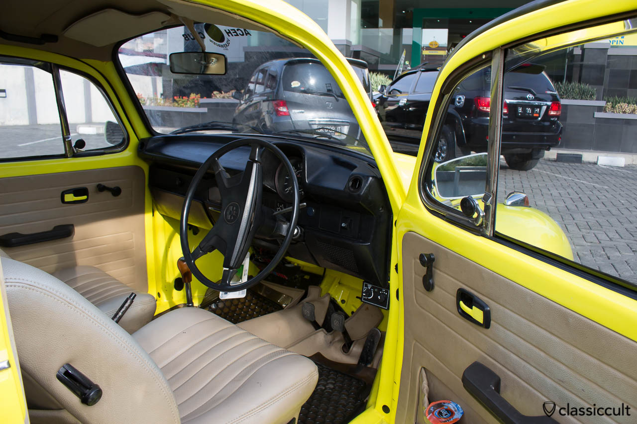 yellow VW Beetle 1303 Banda Aceh Indonesia