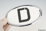 Vintage German Country Code D-Badge Tin Sign NOS