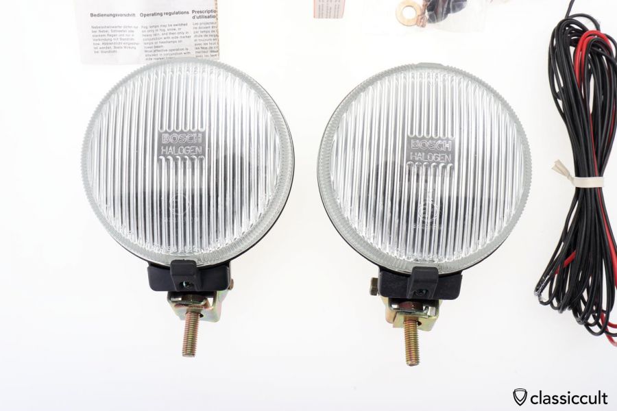 1978 Bosch H3 Halogen Pilot fog lamps 140mm NOS