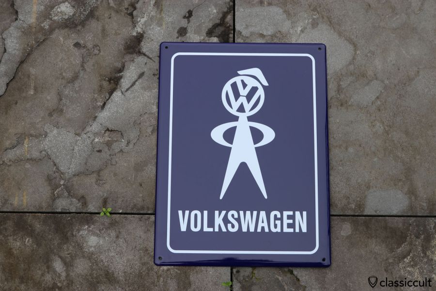 Mr. Bubblehead VW enamel sign