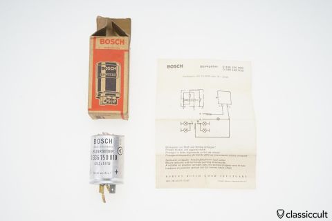 Bosch 6V Turn Signal Flasher Relay 1968 NOS
