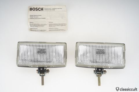 Bosch Rectangular Halogen Fog Lamps 1978 NOS