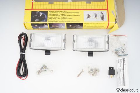 Bosch Pilot 150 Rectangular Fog Lamps 1987 NOS