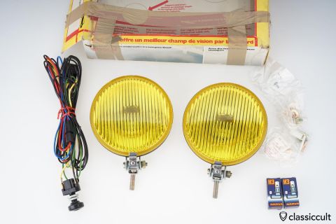 Bosch Touring Fog Lamps yellow lens 155 mm NOS