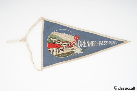 Vintage Brenner-Pass 1373 Meter TYROL Alps flag
