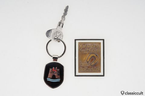 GHE Lucky charm plaque Horseshoe Badge NOS