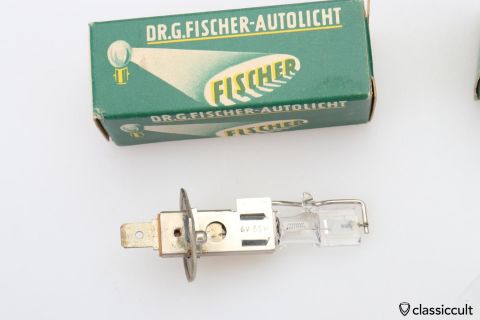 H1 bulb 6V 55W Fischer Germany NOS