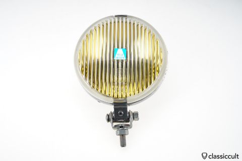 Hella 140 Chrome Fog Light Yellow Lens NOS