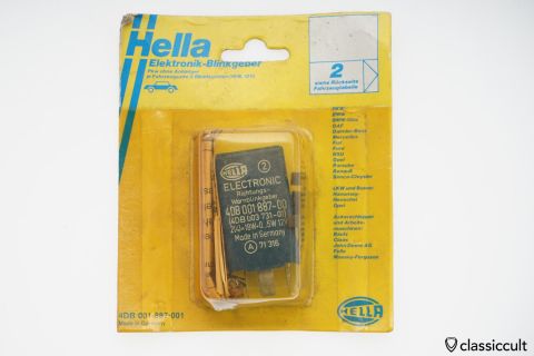 Hella 4DB 001 887-001 flasher relay 12V NOS