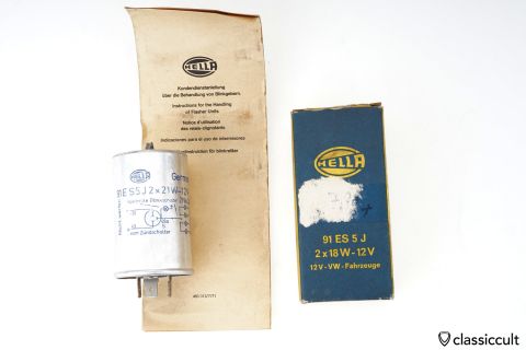 Hella 91ES5J 12V Flasher Unit 2x21W NOS