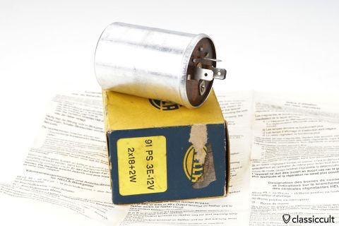 Hella 12V Flasher Relay 91PS3E NOS