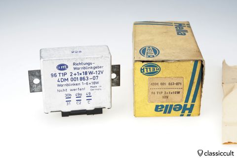 Hella Hazard warning flasher 96 T1P 12V NOS