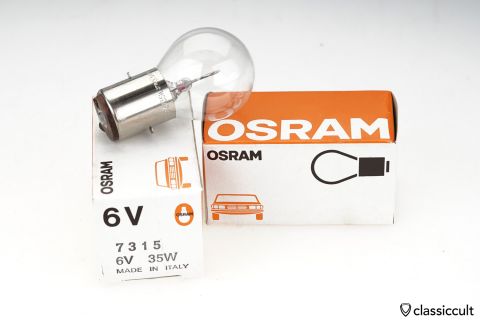 Osram 6V 35W Fog Light Bulb NOS